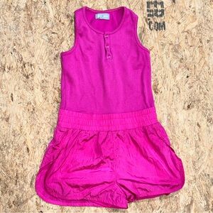 Tractr Girls 8 Pink Athletic Romper Tank/Shorts Summer Activewear Sporty Outdoor